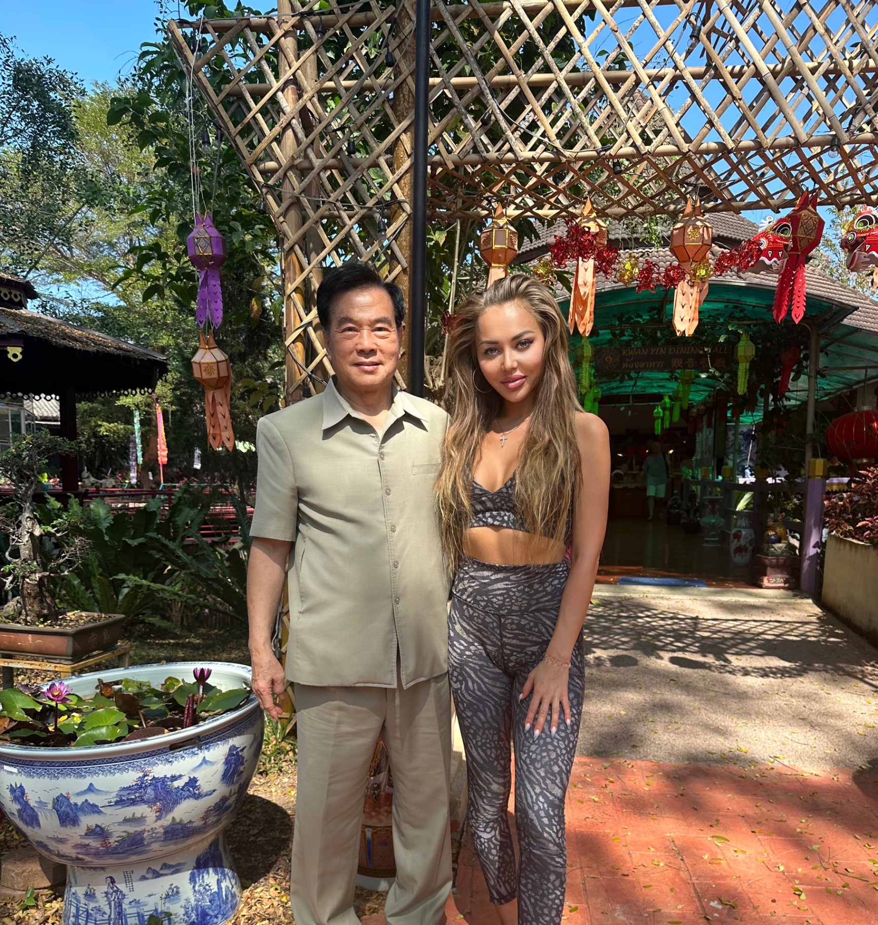 Adelina with Qigong master