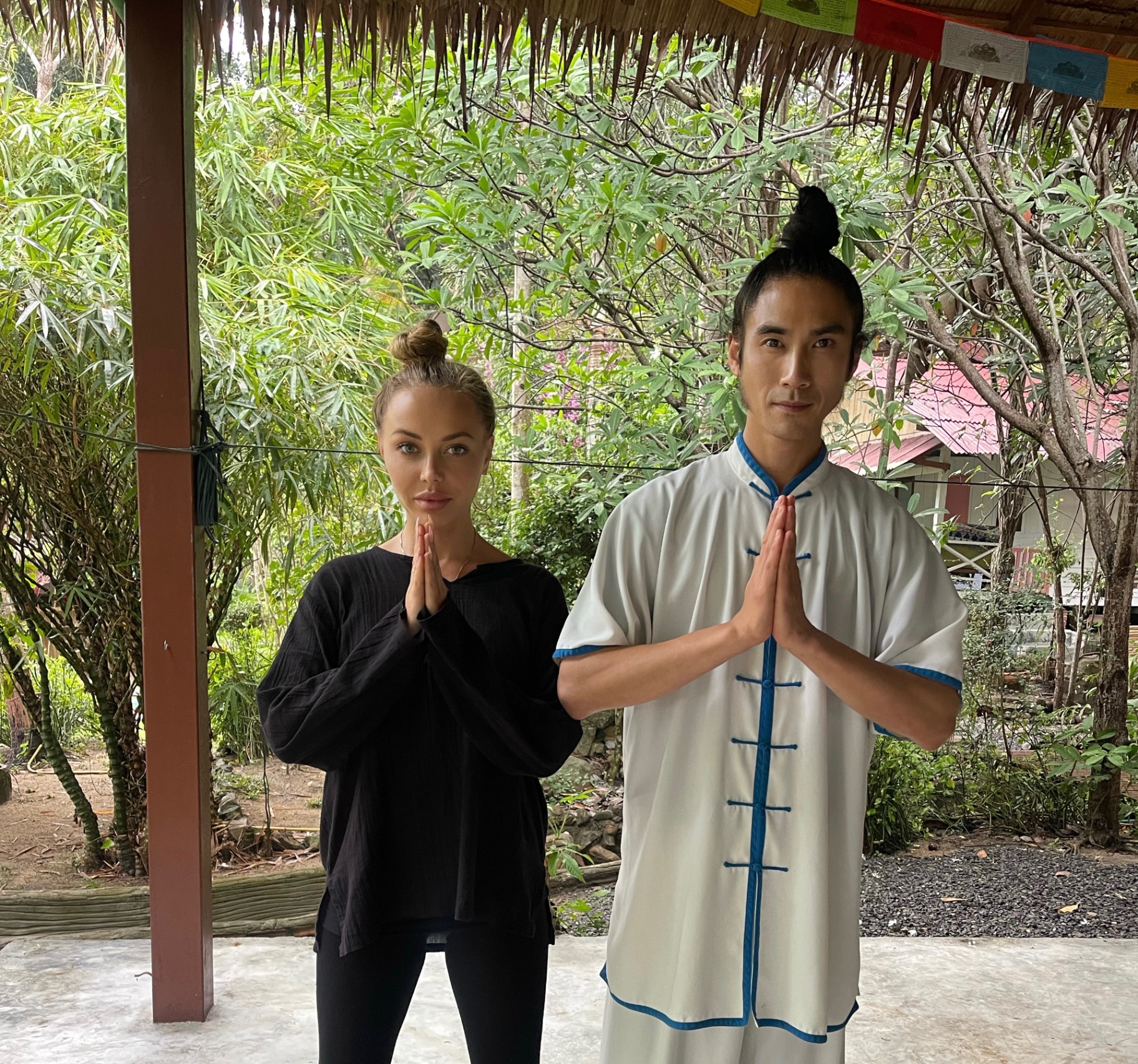 Adelina training kung fu